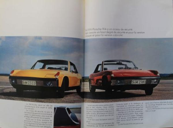 Porsche 914 Modelprogram 1969 "Vous presentent une voiture de sport" Carbrochure (8609)